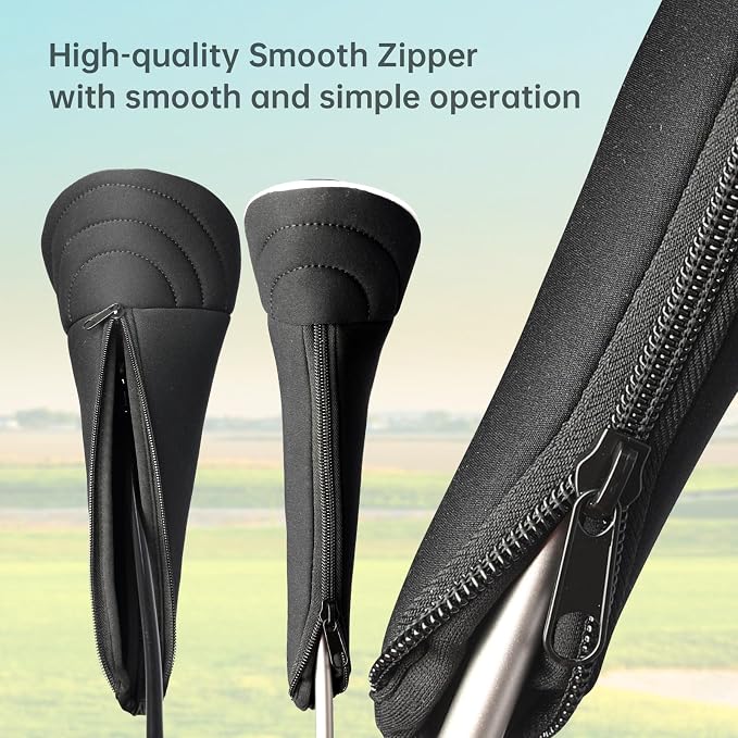 Golf Club Head Covers with Zipper - Image 3