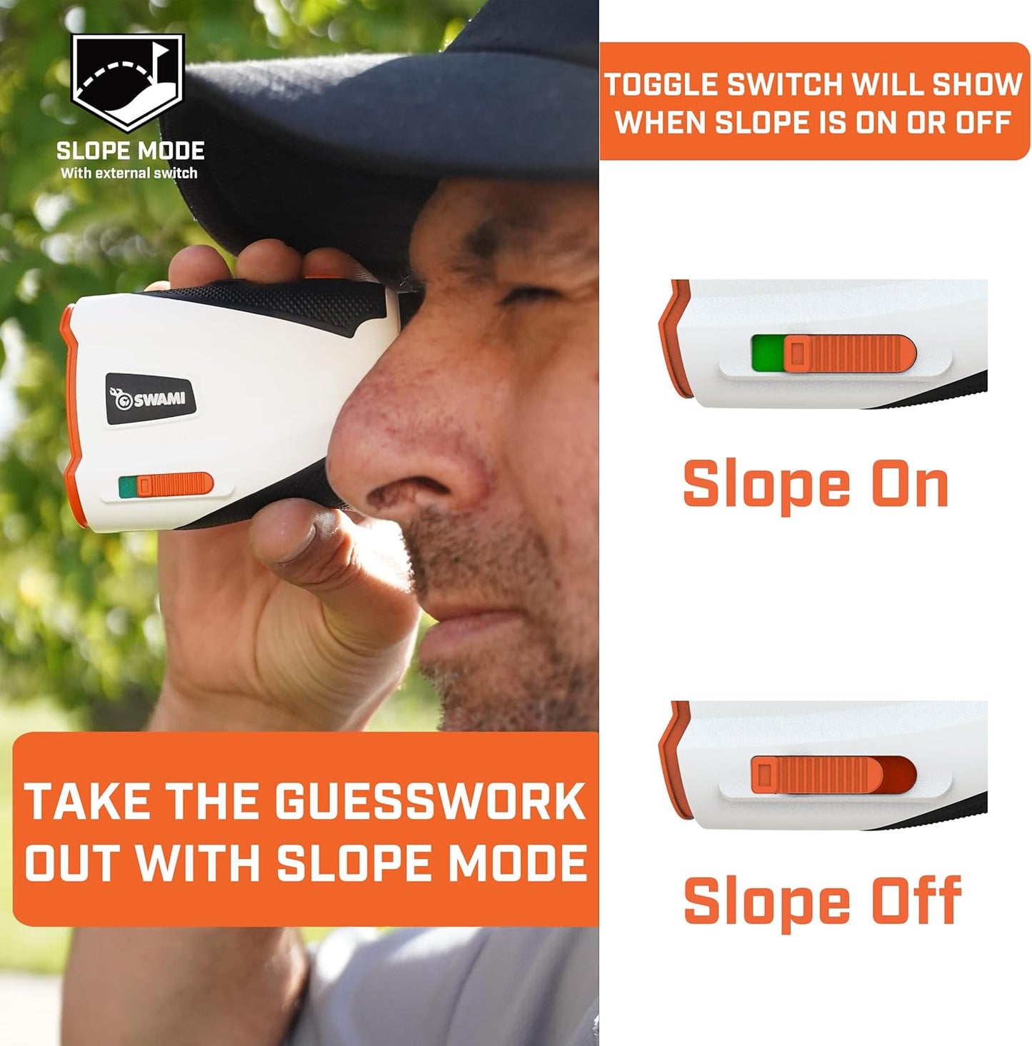 IZZO LZ-I Plus Golf Rangefinder: Slope Switch, Patented i-Caddie Club Suggestion, Built-in Magnet