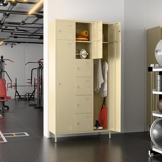 METAN Metal Locker for School Office Gym Bedroom, 10 Doors Steel Storage Locker - Image 2