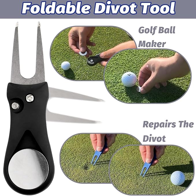 7Pcs Golf Accessories Kit, Include Golf Club Cleaner Towel Ball Bag Divot Tool - Image 4
