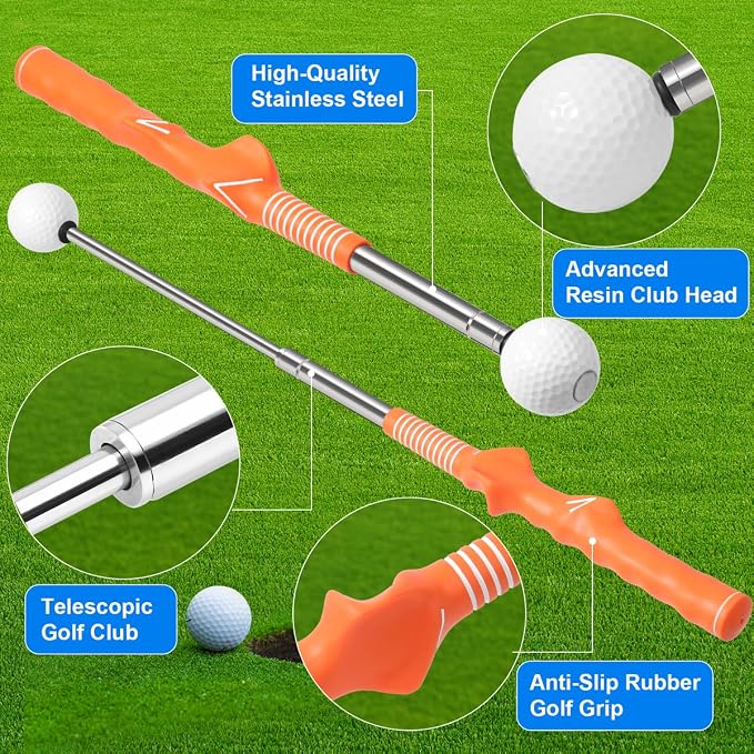 Retractable Golf Swing Training Aid, Right-Handed Tempo Stick Golf, Golf Click - Image 5