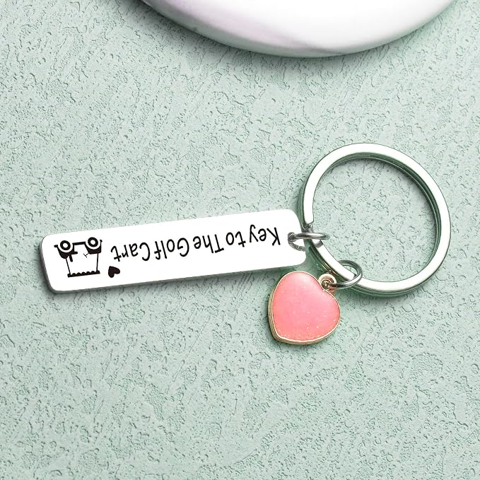 ZNOSVEI Bundle – 2 Items: Golf Keychain and Best Friend Keychain, Golf Cart Key - Image 4