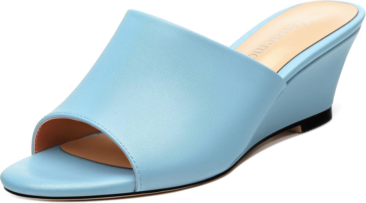 Wedge Sandals for Women Open Toe Wedge Heels Womens Matte High Heel Sandal by Heisnemca