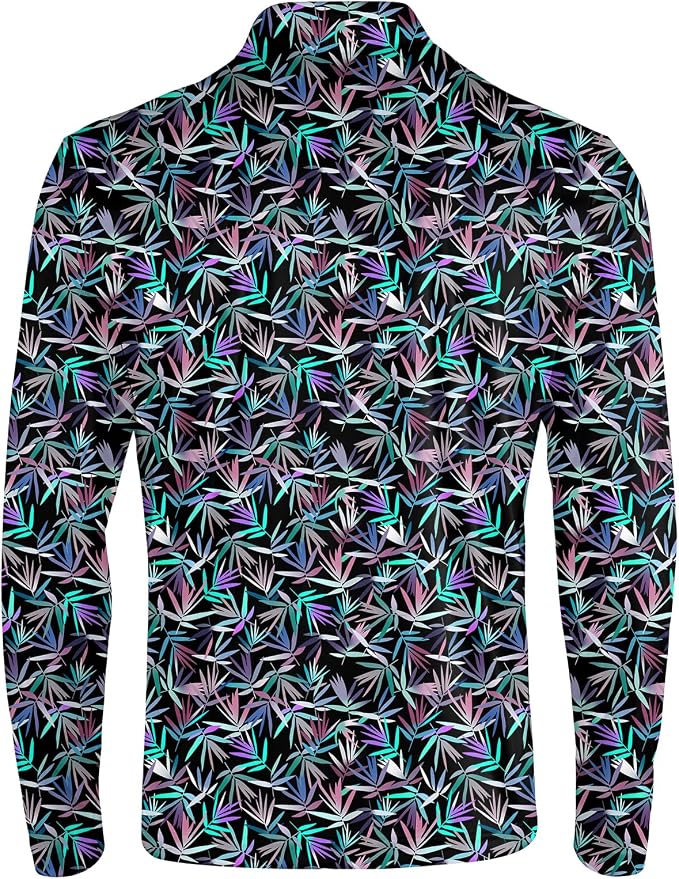 Men's Long Sleeve Golf Shirt Quick Dry 3 Button Work Fishing Outdoor Casual - Image 4