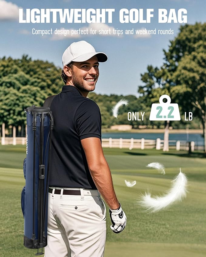 Golf Stand Bag, Lightweight Par 3 Golf Bag Holds Up to 7 Clubs - Image 6