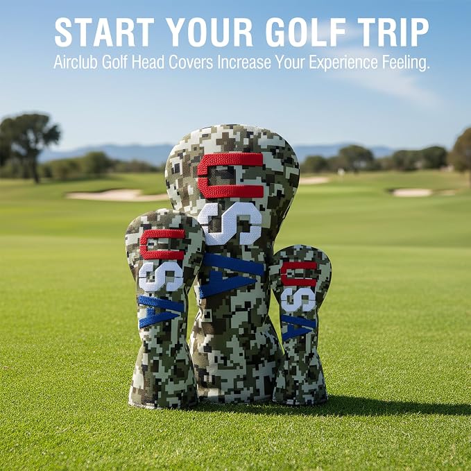 Golf Club Head Covers, Camouflage USA Design Golf Driver Covers, Fairway Wood - Image 2
