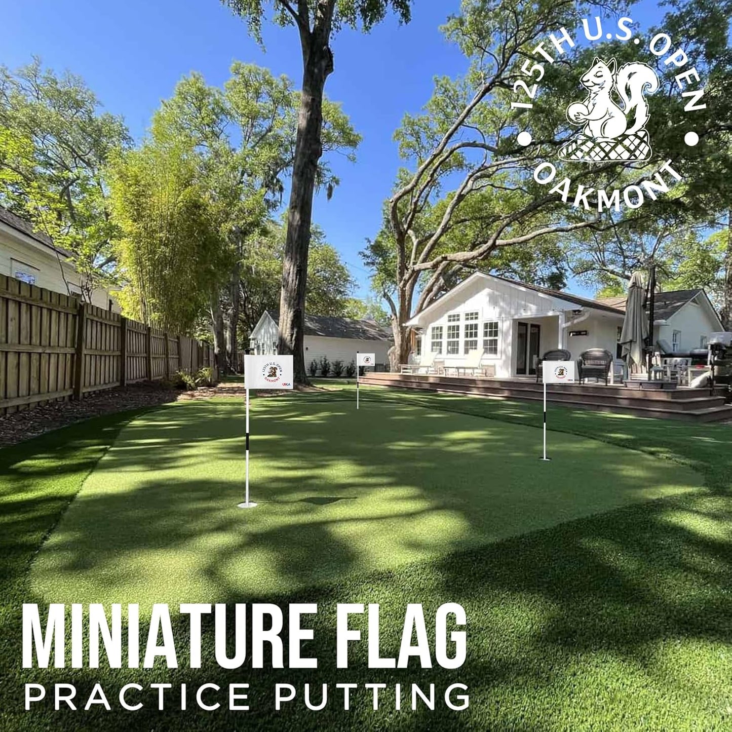 2025 Themed Mini Golf Flag, 8x6 Inch, Double-Sided Silk-Printed, Durable 420D Nylon, Ideal for Backyard Practice Putting Green