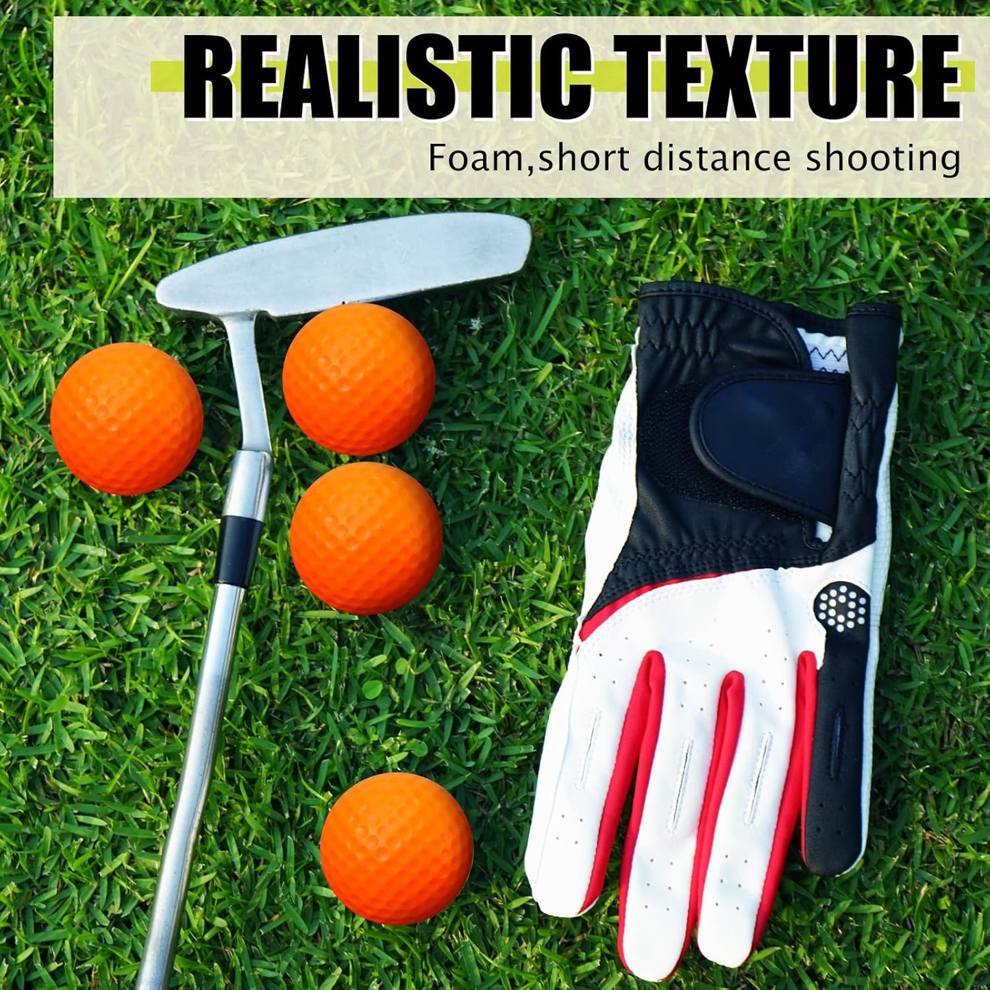 200 Pcs Foam Golf Practice Balls Bulk Realistic Feel Limited Flight Training Balls Soft for Outdoor Swing Indoor Backyard Training