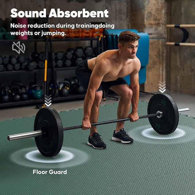 Home Gym Mat, Puzzle Exercise Mat, EVA Interlocking Foam Floor Tiles - Image 5