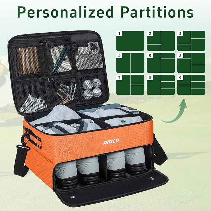 ANILD Golf Trunk Organizer, 2 Layer Golf Storage Case - Image 6
