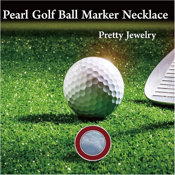 Golf Ball Marker Necklace with Pearl Ball Marker, Golf Accessories, Golf Gifts - Image 5