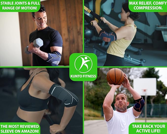 Kunto Fitness Elbow Brace Compression Support Sleeve - Image 2