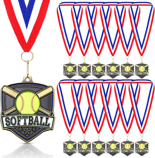 10/20 /30/40 Pcs Award Medals Bulk Sports Medals with Neck Ribbons 2.4 Inch Winner Award Trophy Prize Gift for Sports Themed Party Favors Tournaments School Match