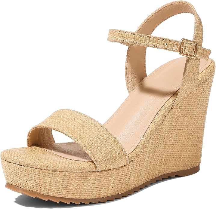 mikarka Women's Espadrille Wedge Sandals: Ankle Strap Platform Open Toe Wedges by mikarka