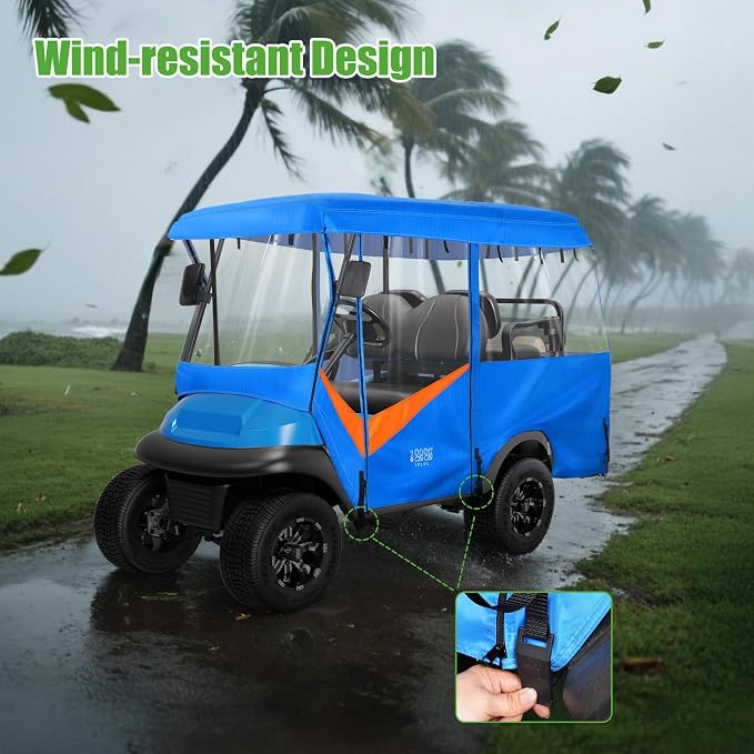10L0L 4 Passenger Golf Cart Enclosure - Image 4