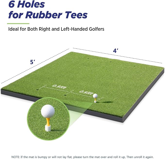 Golfguru Golf Mat, 5x4ft/5x5ft Dense Elite Golf Hitting Mats Practice - Image 4