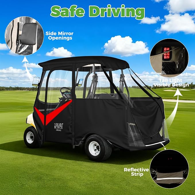 10L0L 4 Passenger Golf Cart Enclosure - Image 3