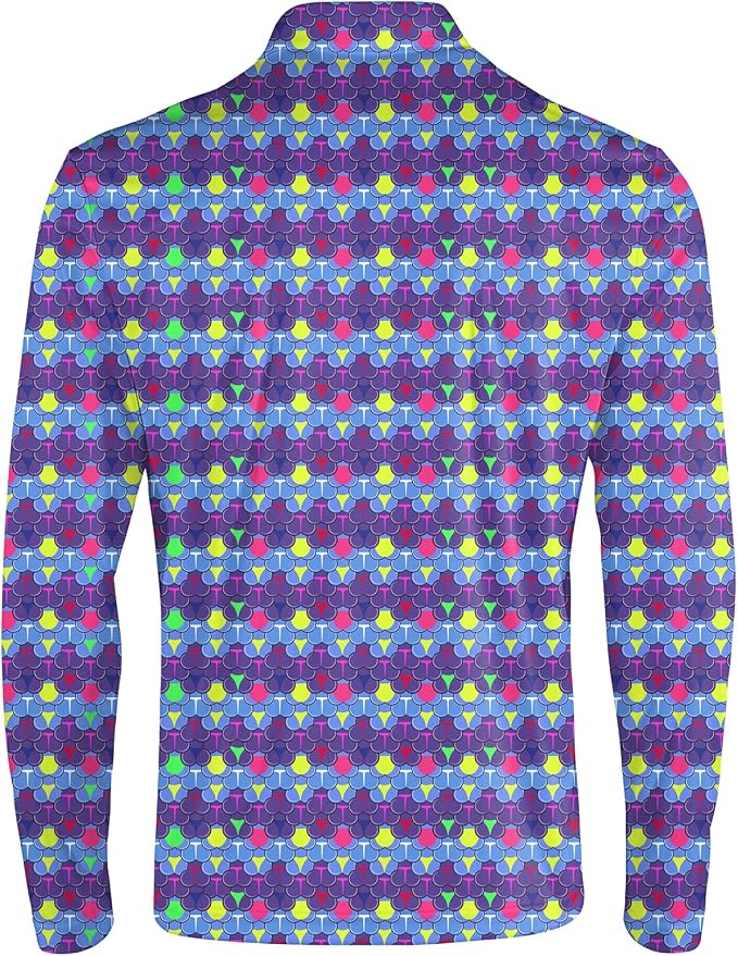 Men's Long Sleeve Golf Shirt Quick Dry 3 Button Work Fishing Outdoor Casual - Image 2