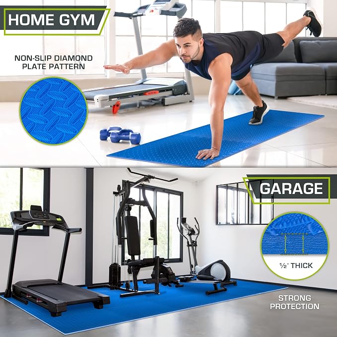 ProsourceFit Puzzle Exercise Mat ½ in, EVA Interlocking Foam Floor Tiles - Image 4
