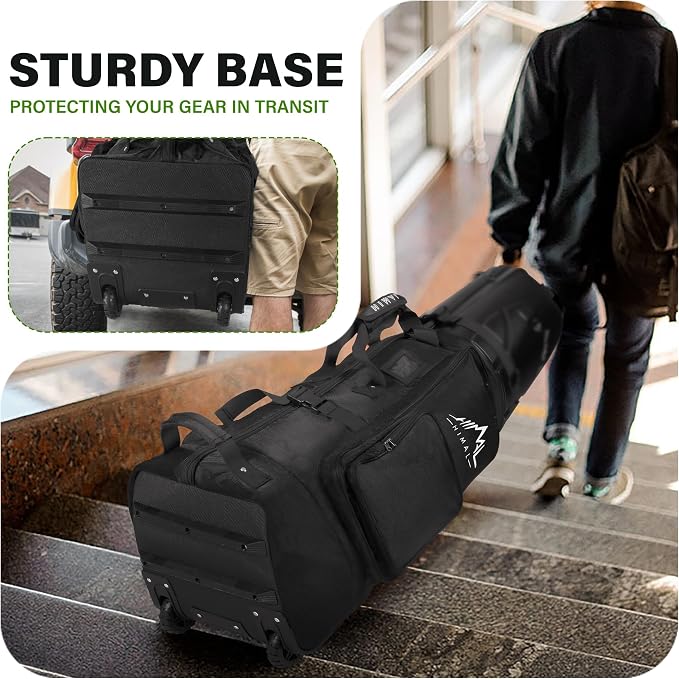 Golf Travel Bag with Hard Case Top, 1680D Heavy Duty Oxford Golf Club Travel - Image 6