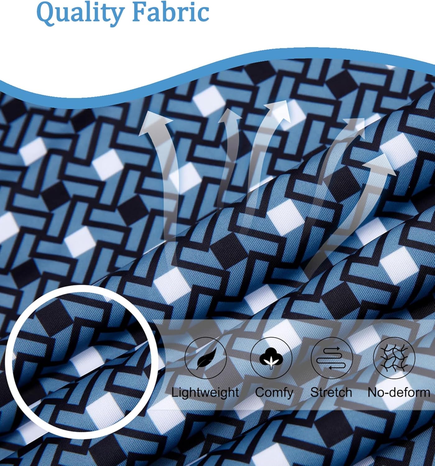 Hodaweisolp Golf Shirts for Men Dry Fit Print Moisture Wicking Performance Short Sleeve Polo Shirt