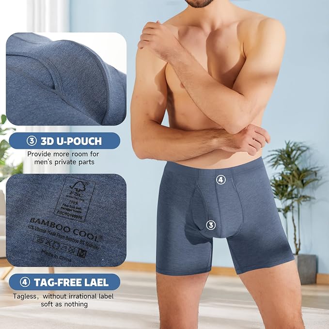 BAMBOO COOL Men's Ultra ComfortSoft Underwear, Moisture Wicking & Breathable No - Image 4