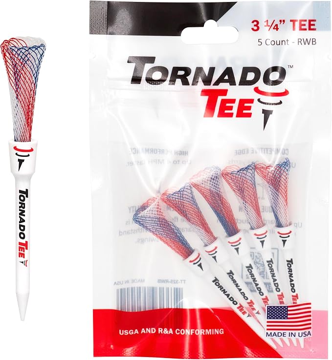 Tornado Tee Red White & Blue High Performance Golf Tee - Image 2