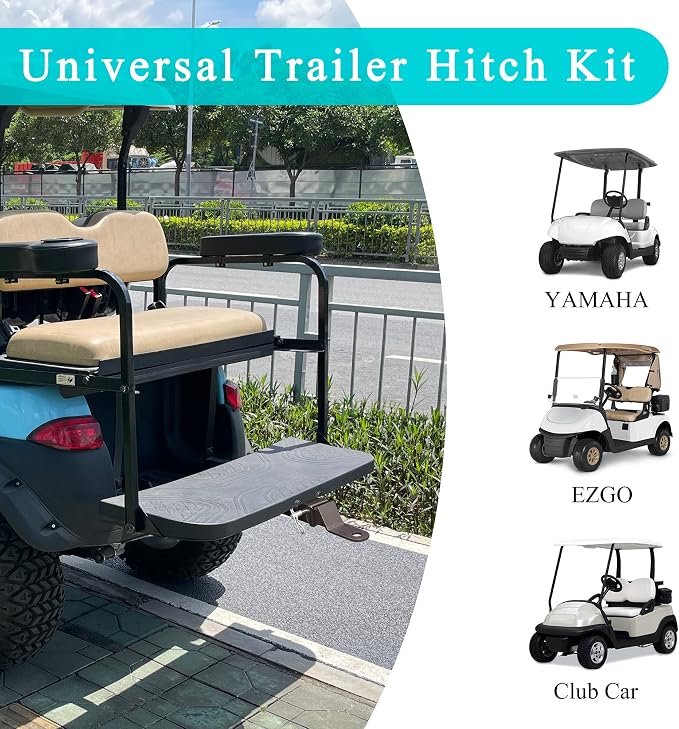 Golf Cart Trailer Hitch Deluxe Kit, Backseat Footrest - Image 6