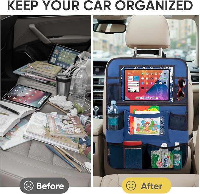 BALEINE Backseat Car Organizer, Back Seat Car Organizers and Storage, Kick Mats - Image 8