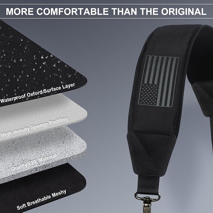 Golf Bag Shoulder Strap, Single Padded Adjustable Straps Universal Replacement - Image 2