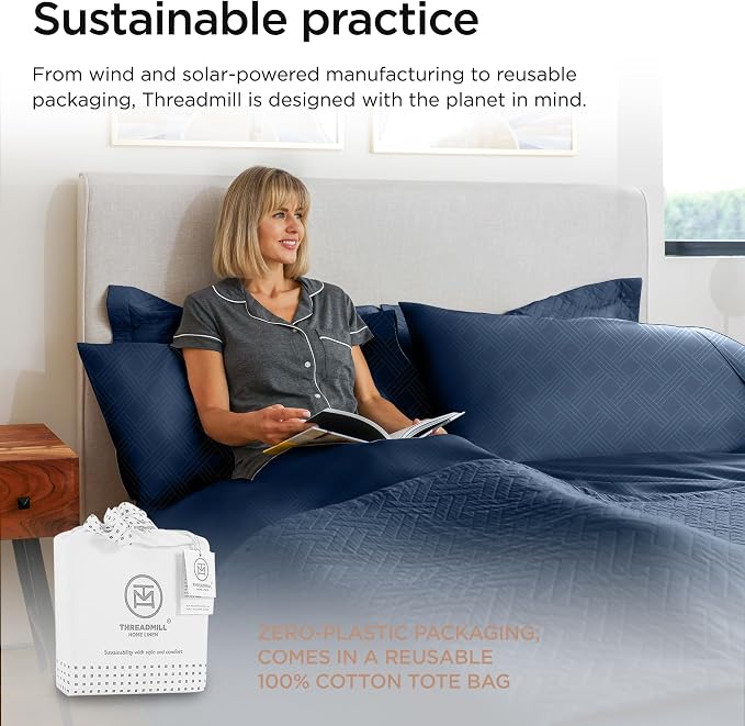Threadmill Queen Sheet Set for Queen Mattresses | 800 Thread Count Jacquard - Image 5