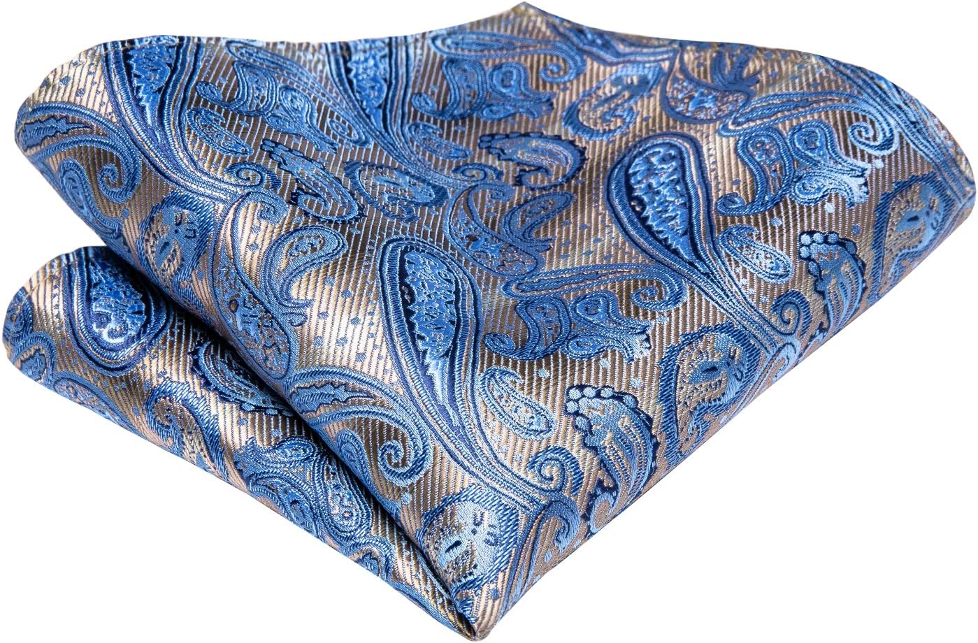 Hi-Tie Men 63inches Tie Set Extra Long Necktie Paisley Tie Pocket Suqare Cufflinks Big and Tall Men Tie