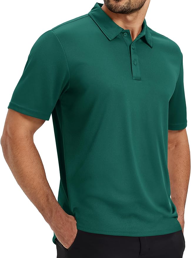 TACVASEN Mens Polo Shirts Short Sleeve Dry Fit Performance Breathable Golf Shirt by TACVASEN