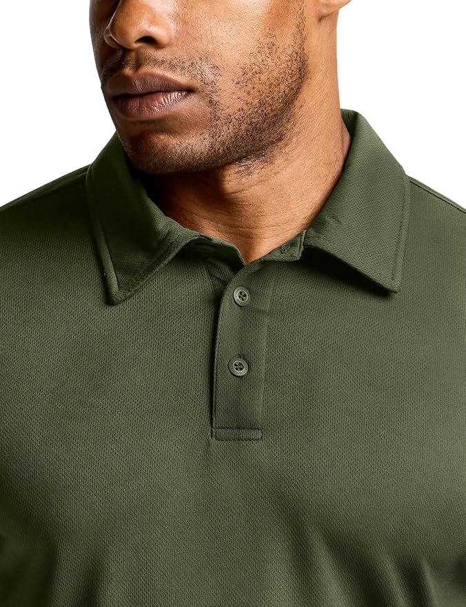 CQR Men's Polo Shirts, Tactical Short Sleeve Golf Performance Shirts, - Image 8