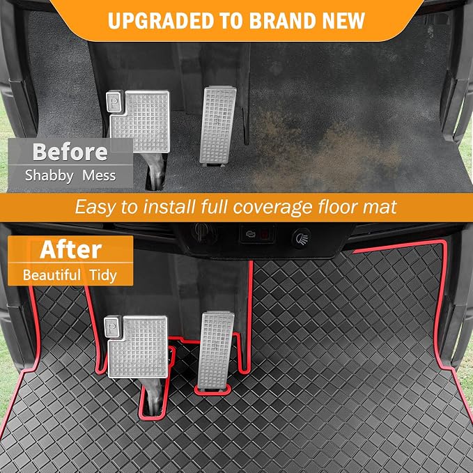 Golf Cart Floor Mat for Yamaha, Customize Non-Slip Full Coverage Liner Matt - Image 6