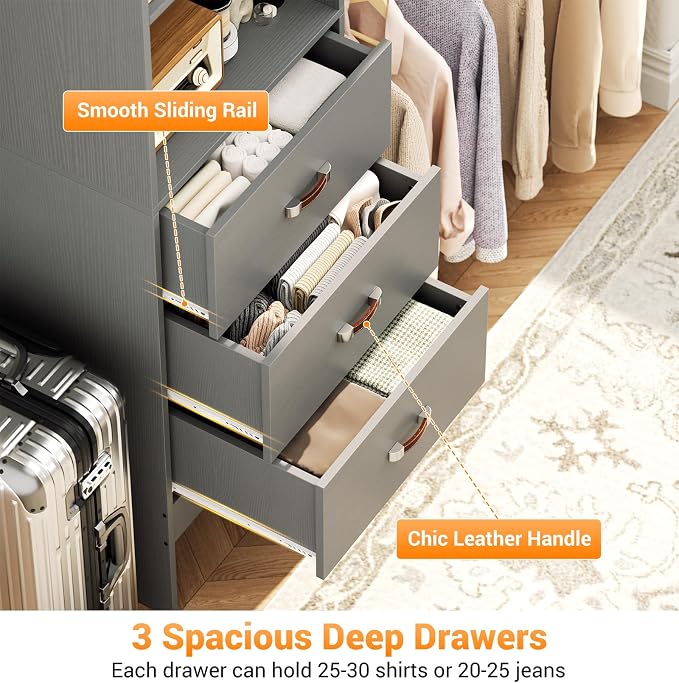 Homieasy 96 Inches Closet Organizer System, 8FT Customizable Walk In Closet - Image 4