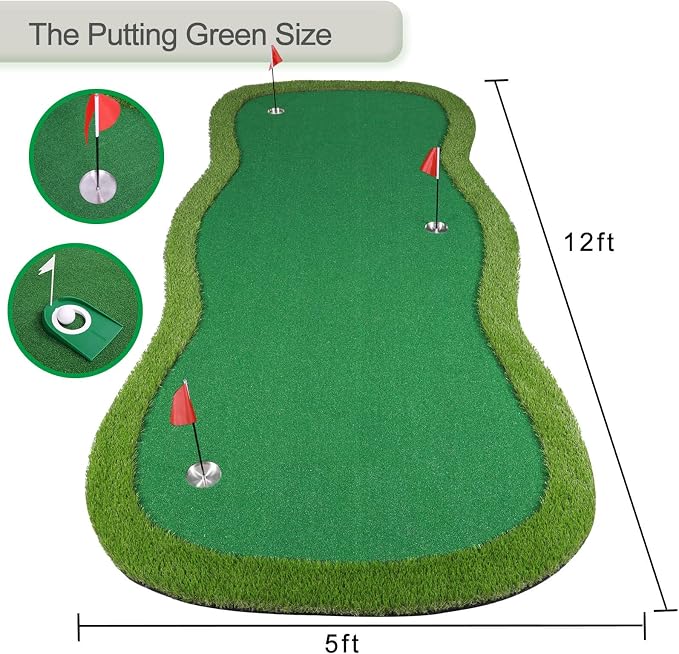 Golf Putting Green, Practice Putting Green Mat, Large Professional Golfing - Image 5
