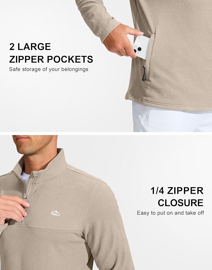 Pudolla Men's Quarter Zip Pullover - Image 3