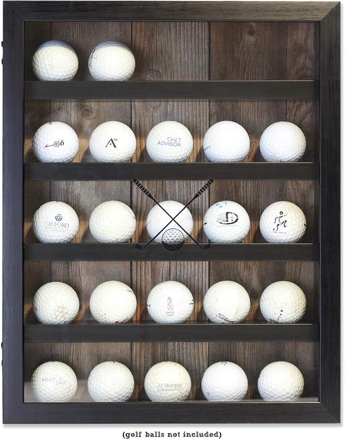 Lawrence Frames 531011 11x14 Golf Display Case-Holds 25 Logo Balls Shadow Box by LawrenceFrames