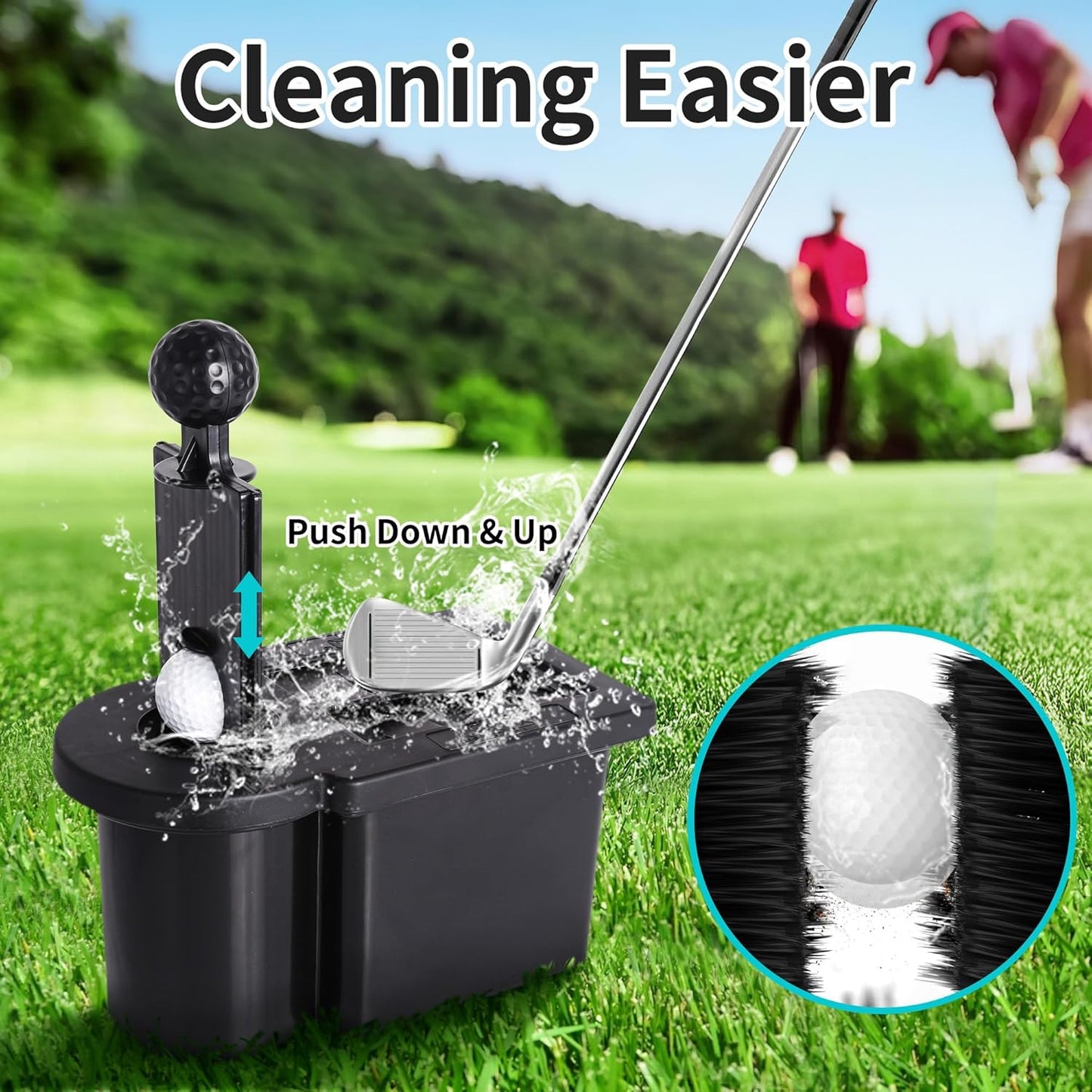 10L0L Golf Cart Ball Washer, Golf Club Head Cleaner for Yamaha, EZGO, Club Car, Star EV-Universal & Detachable