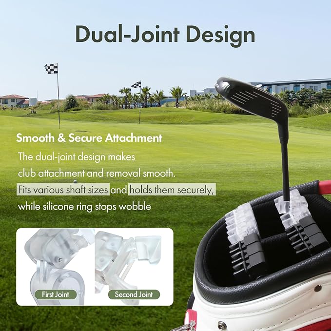 Golf Club Holder Club Organizer Durable Polycarbonate Clips - Image 6