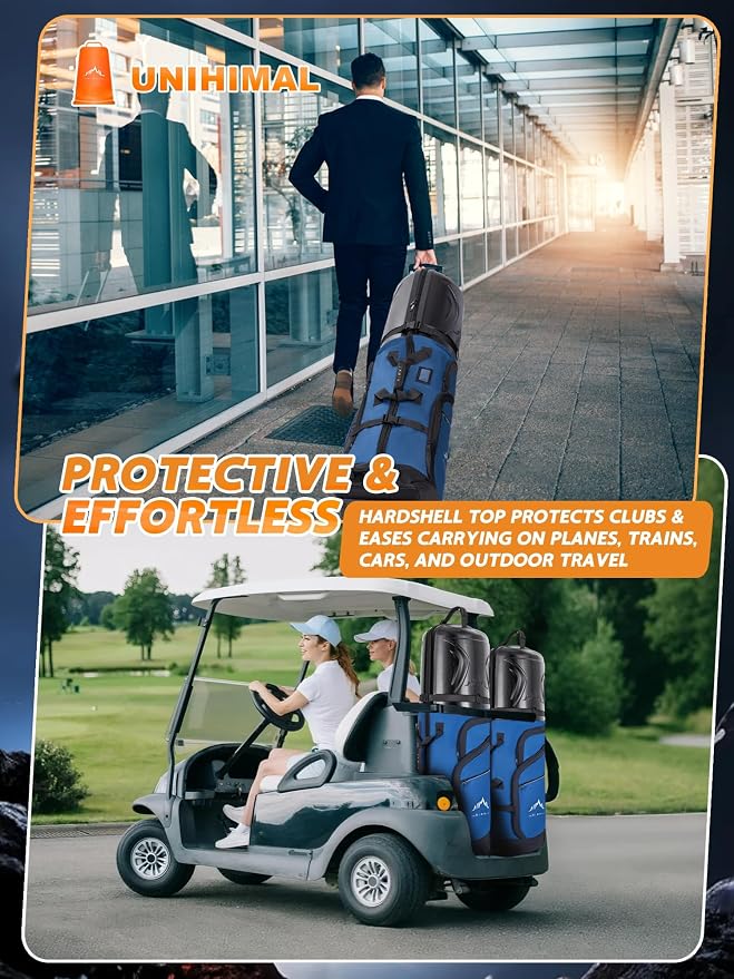 Golf Travel Bag with PC Hard Case Top, 1680D Heavy Duty Oxford Fabric Golf - Image 8