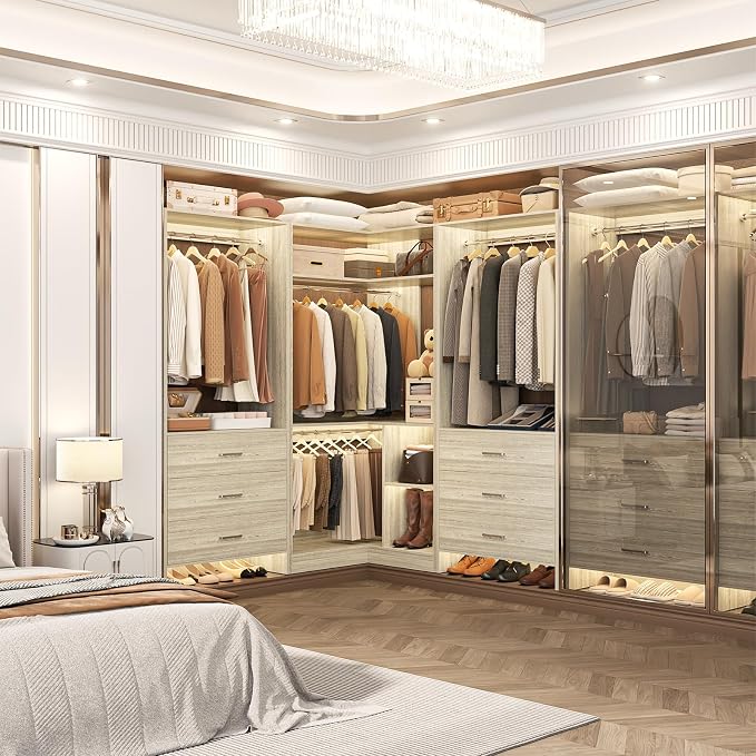 Aheaplus Closet System Closet Organizer, Wood Closet Organizer System, Walk-in - Image 4
