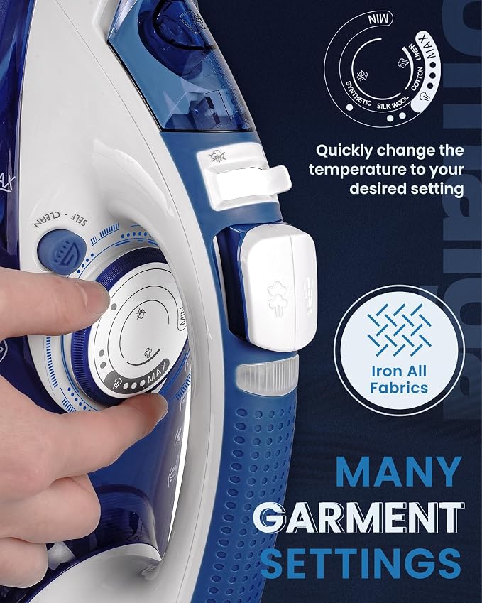 Steam Iron for Clothes, 1500W Clothes Iron - Image 6