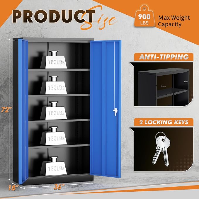 INTERGREAT Metal Storage Cabinet - Image 3