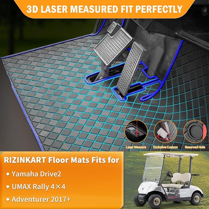 Golf Cart Floor Mat for Yamaha, Customize Non-Slip Full Coverage Liner Matt - Image 3