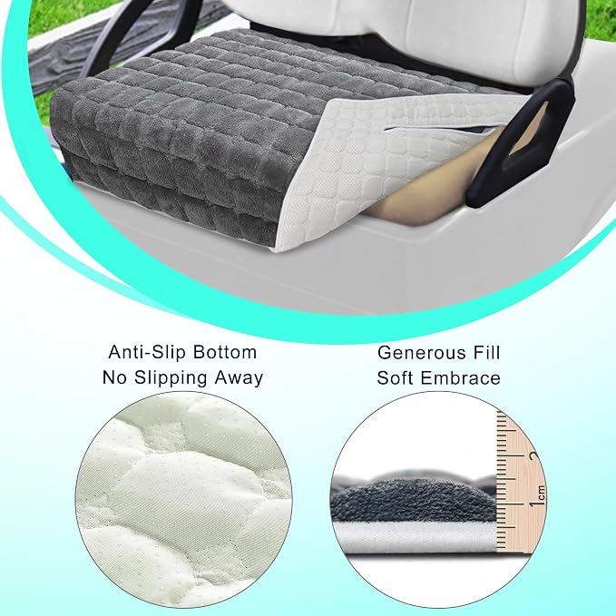YOKYHOM Golf Cart Seat Covers, Supreme Comfort Golf Cart Seat Towel Blanket - Image 3