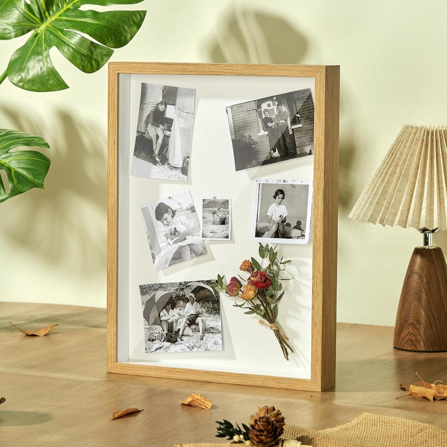 12x16 Shadow Box Display Case Picture Frame with Soft Linen Back, Large Deep Black Shadow Box 12x16 for Flowers Medal Display Case Jersey pet Graduation Memorabilia Baby Ltems Crafts Photos