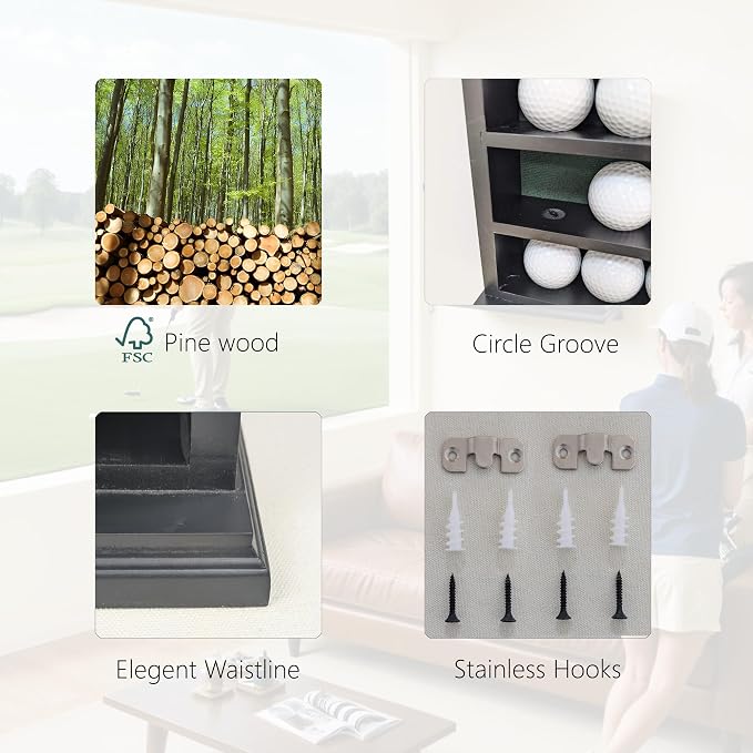 Stylish Golf Ball Golf Ball Display Case - Image 3