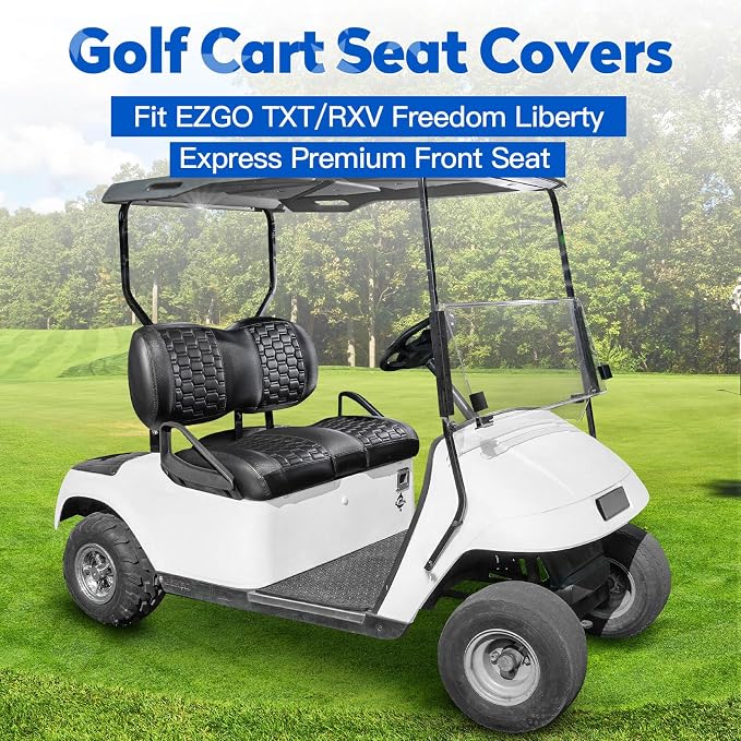 NOKINS Golf Cart Seat Covers, Fit EZGO TXT RXV Freedom Liberty Express Premium - Image 2